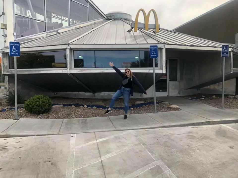 Willoughby-Eastlake Employee Izzy at the UFO McDonalds in Roswell New Mexico